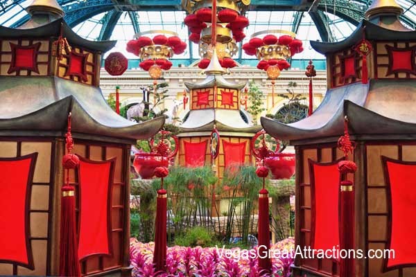 Year of the Goat Las Vegas - Chinese New Year decorations at Bellagio Gardens and Conservatory 2015