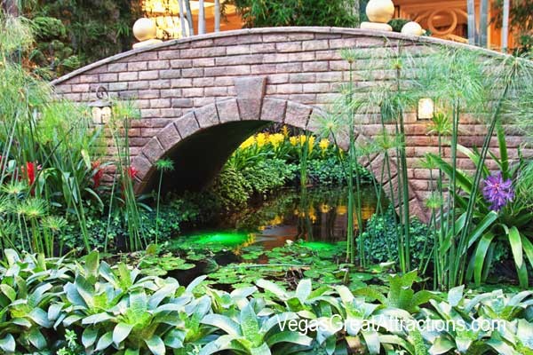 Chinese New Year Bellagio Gardens and Conservatory 2015 - Bridge over a small stream