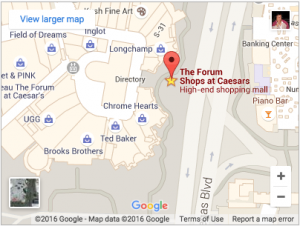 Forum Shops at Caesars Palace map