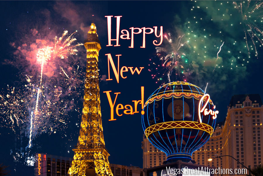 Las Vegas Happy New Year card