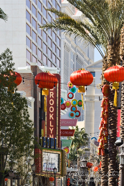 Chinese Decorations on the Linq Promenade, Las Vegas