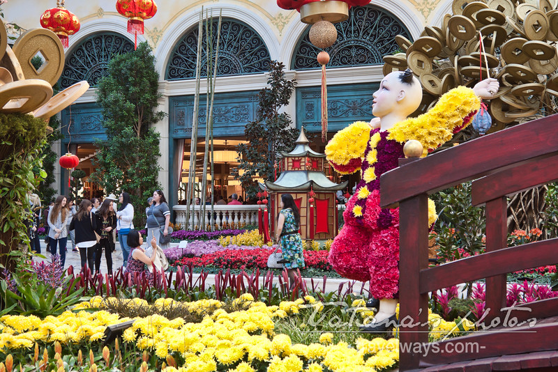 Flower garden at Bellagio Chinese New Year 2016 display