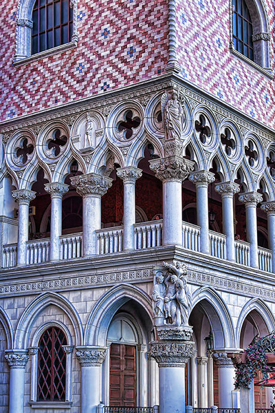 Venetian Palazzo architectural detail, Las Vegas Art Print