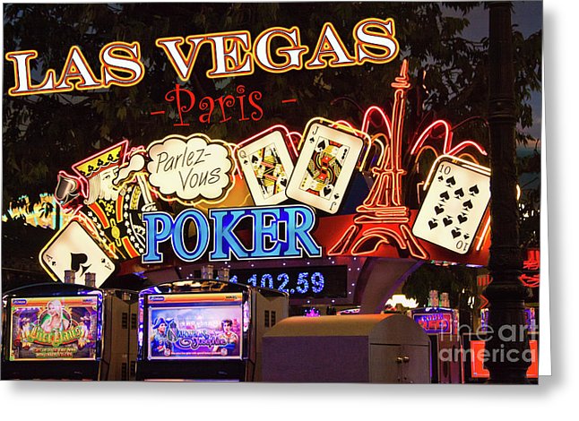 Las Vegas Paris Casino Art Print featuring the photograph Parlez Vous Poker by Tatiana Travelways