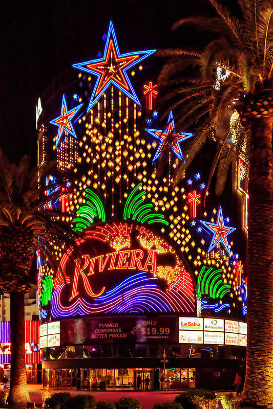 Riviera hotel Las Vegas Night Lights
