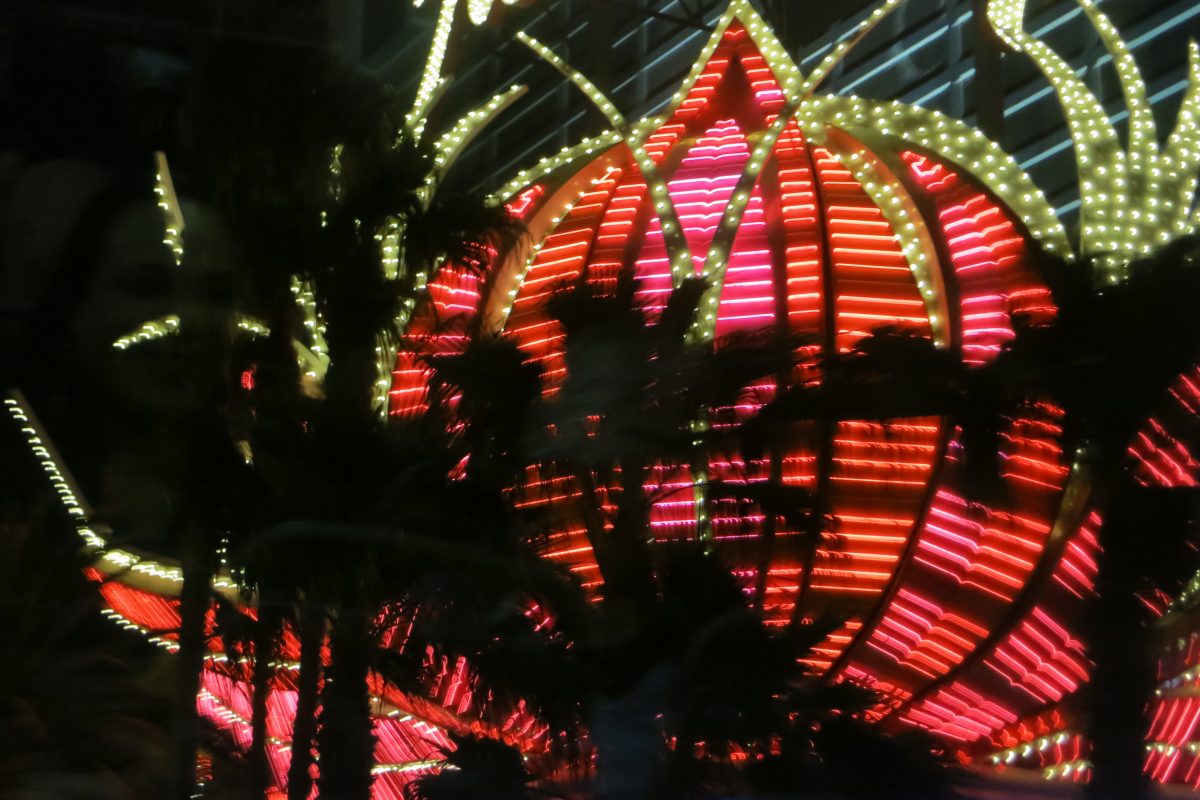 Las Vegas Flamingo Hotel sign at night